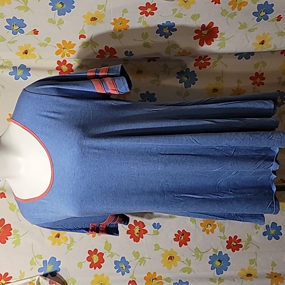 3xl lularoe perfect tee ringer blue and light red. Super soft.